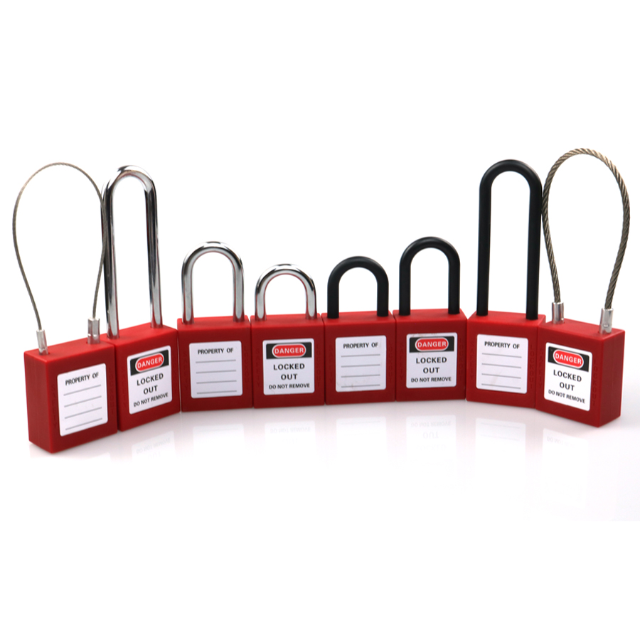 38mm industriële veiligheidshangsloten, loto-vergrendeling, nylon technische beugel, persoonlijke energievergrendeling, directe meerdere specificaties
