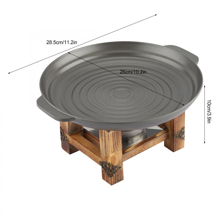 Alcoho Stove Non Stick Grill Plate Barbecue Skewers Chafing Dish Party Buffet Pan Cookware Outdoor Camping Tool