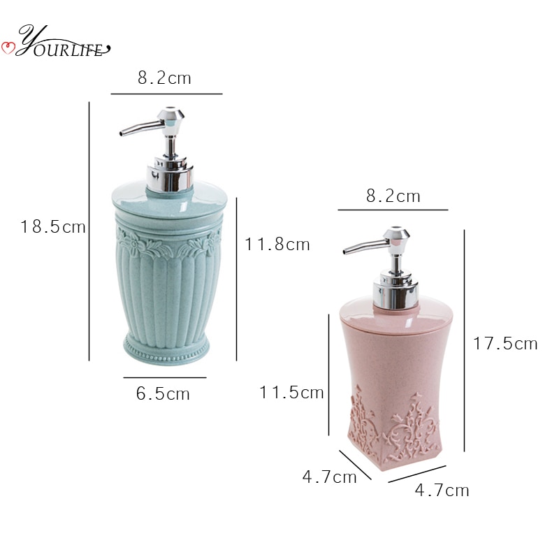 Oyourlife 400ml sæbe dispenser i europæisk stil pumpe sæbe flasker badeværelse håndsprit shampoo shower gel væske dispenser