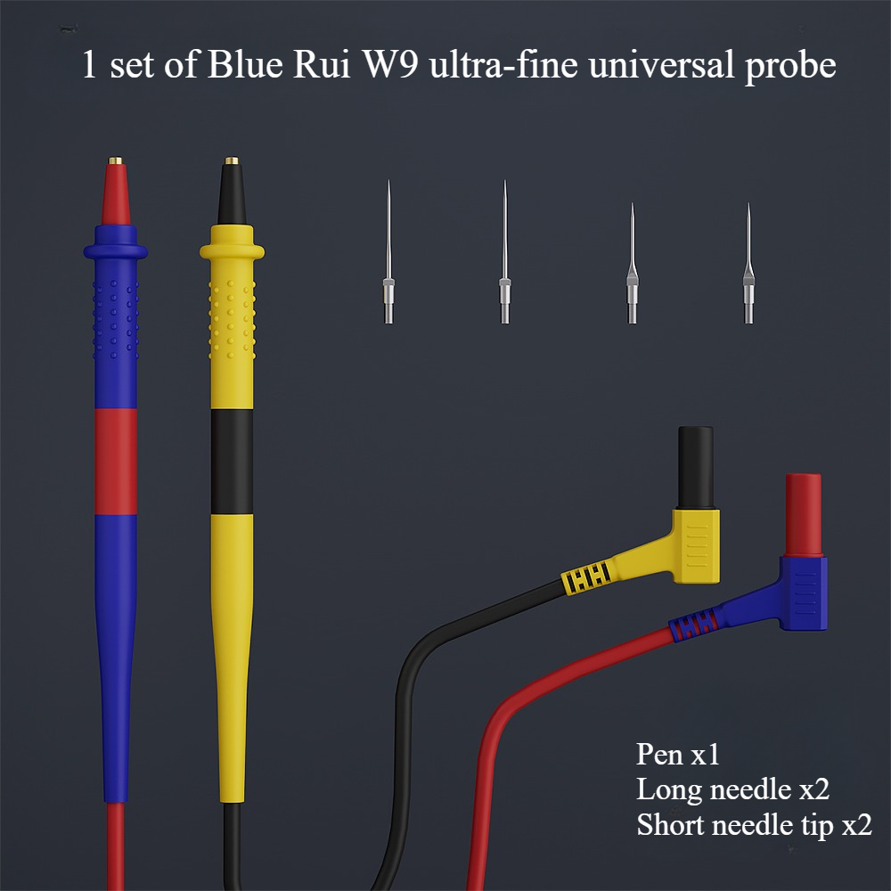 Multimètre mécanique RP15/Lanrui W9 en acier inoxydable, fil de stylo, pointe Interchangeable, aiguille universelle à pointe Fine, sonde de Test souple: Vert, Violet