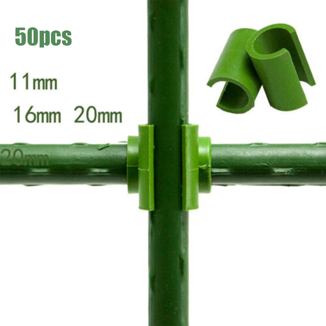 50 stücke 11/16/20mm Pflanzen gitter Pfahl clips für feste Rahmens tange Gewächshaus folien halterungen Stangen verbinder Kletter pergola