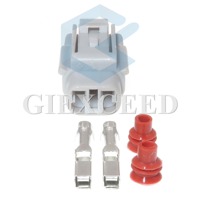 2 Sets 2 Pin 90980-11207 Waterproof Automotive Connector Sealed Electrical Socket For Toyota