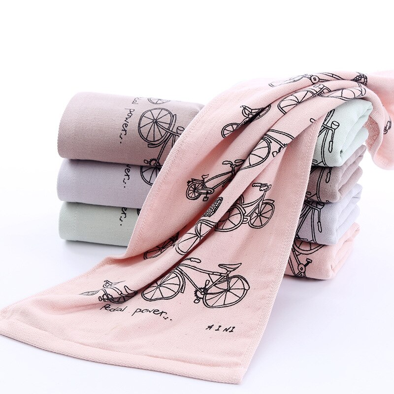 1Pcs Baby Face Towel Soft Comfortable Printed Baby Wash Face Towel Cute Cotton Square Shape Infant Face Towels