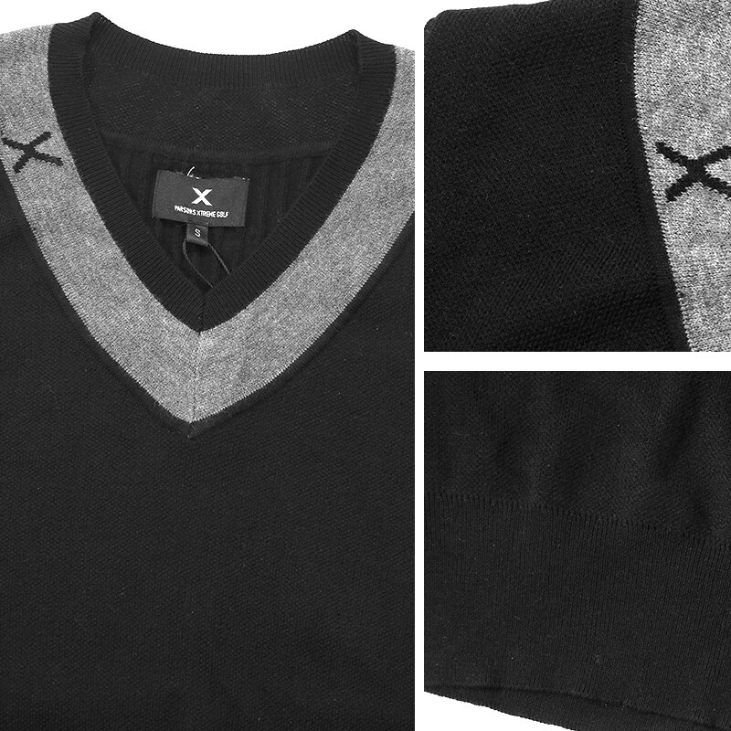 Chaleco de punto de golf para hombre, ropa ligera de lana de poliéster tejida, a la ,