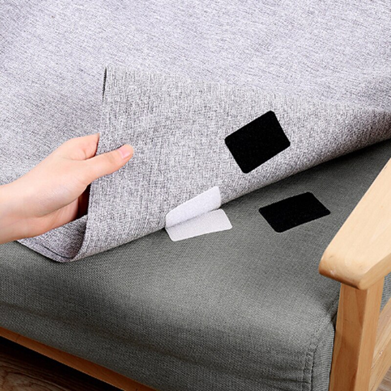5pairs Anti-slip Seamless Double-sided Fixed Velcro Adhesive Sofa Bed Sheets Rug Table Cloth Anti-running Floor Home Decoration