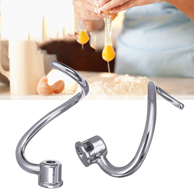 Stainless Steel Dough Hook Electric Mixer Attachment for Ksmc7Qdh 5Ksm7580X for Mixers Bread Cookie Dough Maker Tools