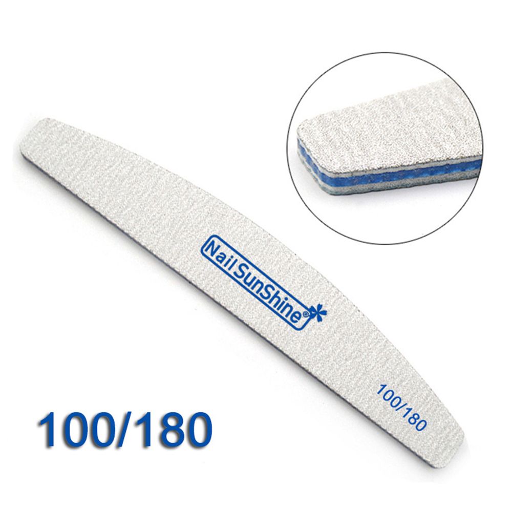 Tragbare Schwamm Streugut/Holz Nagel Dateien Doppelseitige Schleif Puffer Professionelle Nagel Pflege Schönheit Manikübetreffend Werkzeuge: Schwamm-Blau100-180