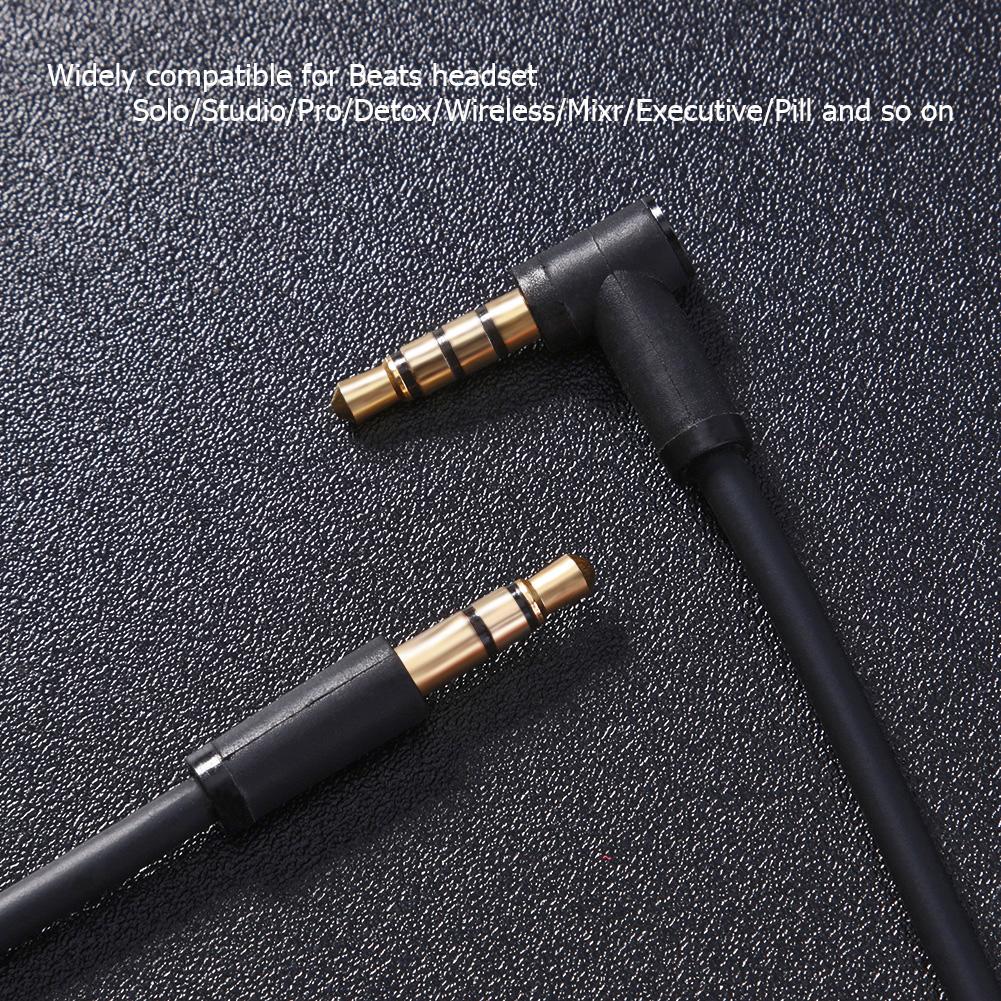 Vervanging 3.5Mm L Jack Audio Kabel Draad Koord Voor Beats Solo Hd Studio Pro Veel Compatibel Voor Beats Hoofdtelefoon