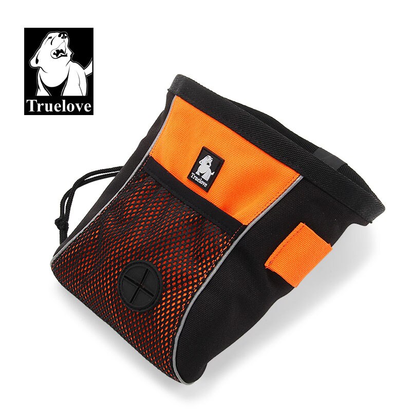 Truelove bærbar rejsehunde tilbehør taske reflekterende kæledyrstræning klip-på taske let opbevaring bæltetaske bækkenpose dispenser: M / Orange