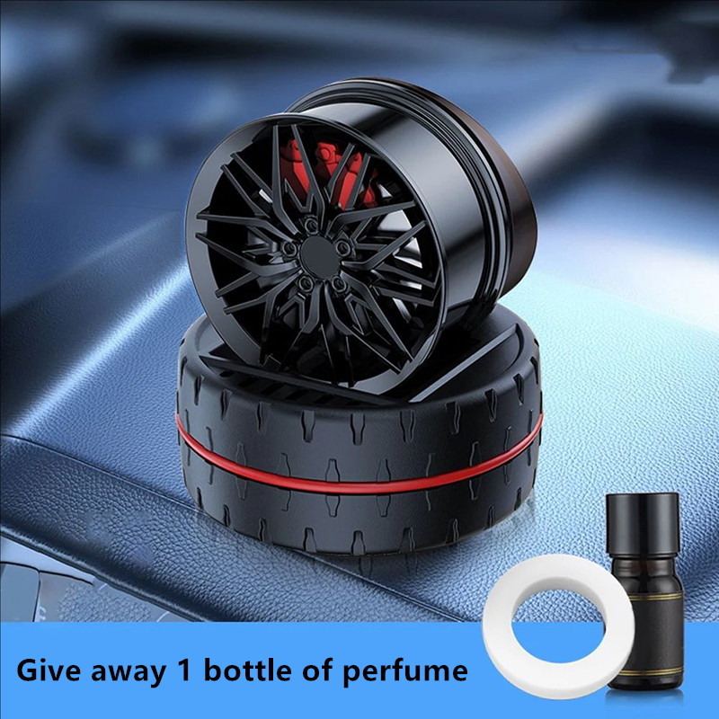 Difusor de Aroma de energía Solar, ambientador para coche, salida de aire, aromaterapia, habitación/coche/oficina/accesorios universales para ambientador de coche: Rojo