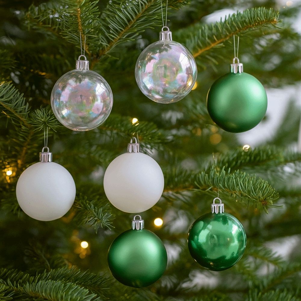 24 stuks 6 cm kerstballen gegalvaniseerde waterdichte kerstbollen hanger onbreekbaar plastic