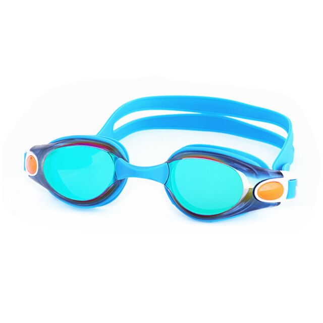 Swimming Goggles Men Women silicone adult Pool glasses Adjustable Swim Eyewear With swim hat Nose clip earplug 1032: Sky Blue