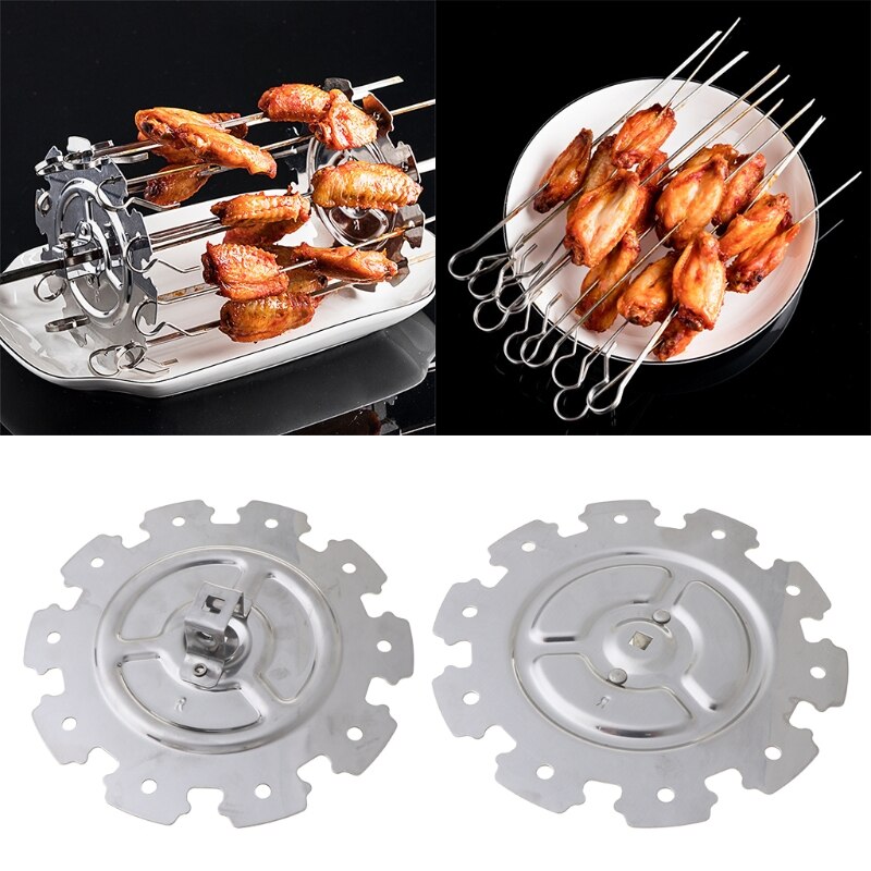 Bbq Grill Kooi, Stalen Metalen Rotisserie Spiesjes Naald Kooi Oven Kebab Maker Grill Rvs