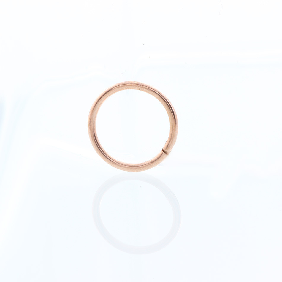 Stainless Steel Piercing Nose Ring Hoop For Women Girls Korean Hinged Segment Earring Nostril Rings Body Punk Jewelry: 8mm Rose Gold