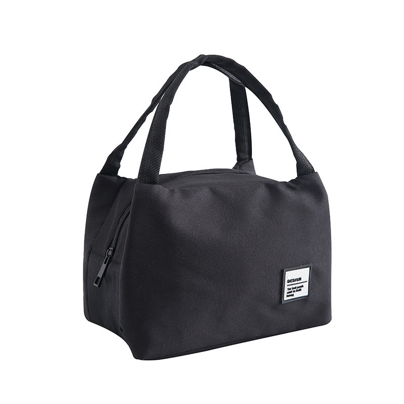 Portable sacs à déjeuner pour femmes sac de glace enfants hommes boîte à déjeuner sacs sac thermique Bento poche déjeuner conteneur école alimentaire boîte: Black