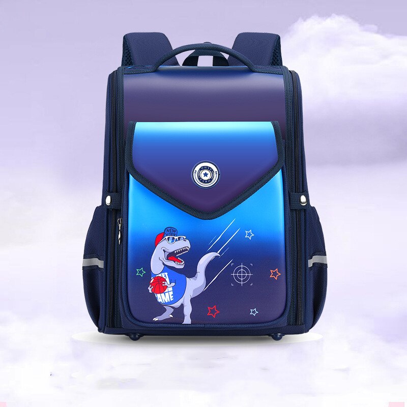 Primary Students School Bags Children School Bags Ultra-light Schoolbags For Boys And Girls Space Bag: black