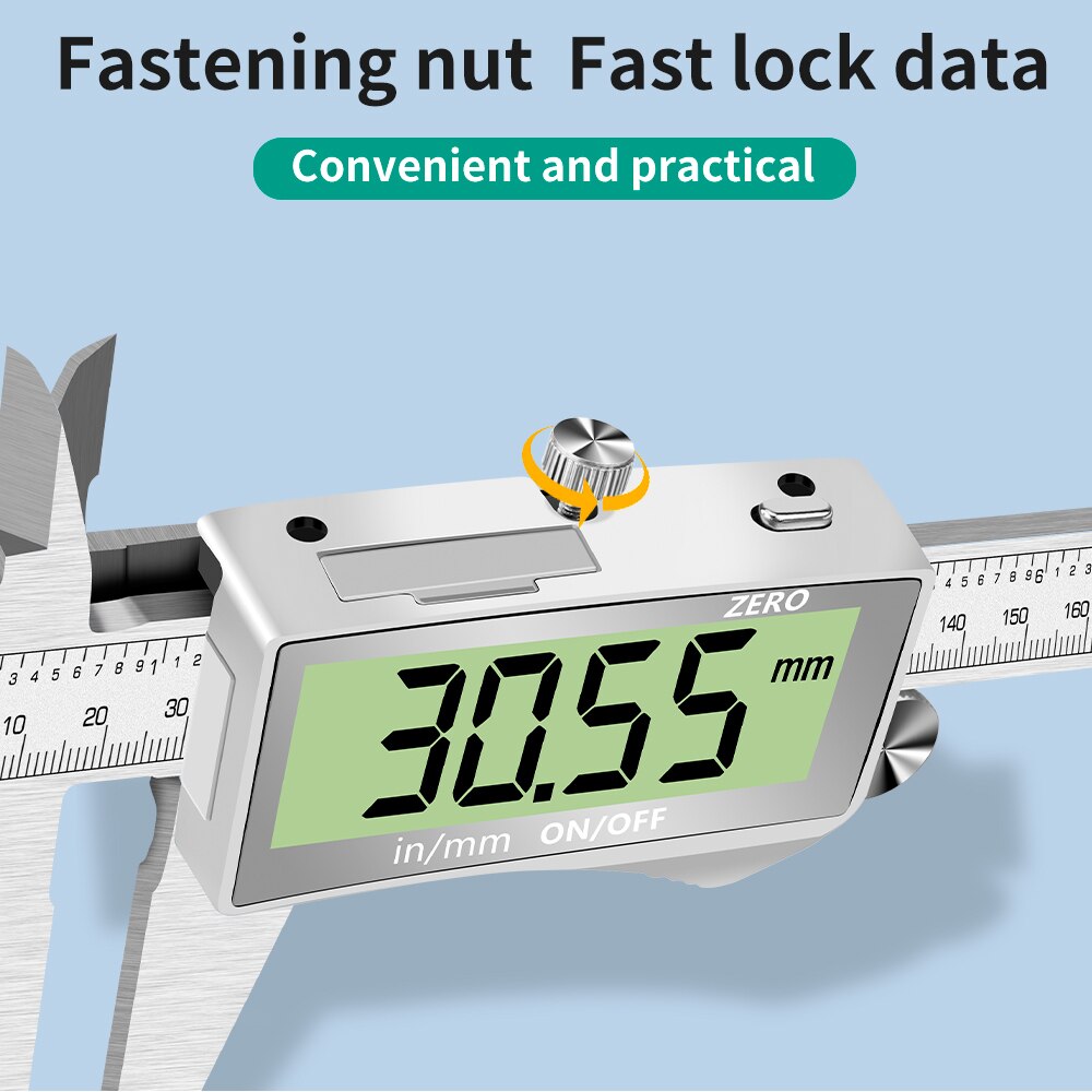 LUXIANZI Plastic Metal Vernier Caliper 0-150mm Micrometer Measuring Tools High-precision Stainless steel LCD Digital Calipers