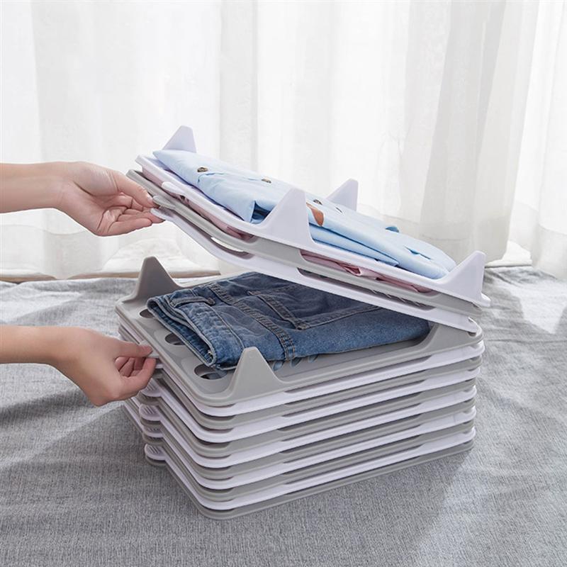 5pcs Fast Clothes Folding Boar Lazy Folding Clothes Organize T Shirt Folder Board Clothing Dividers Stackable Folding Board