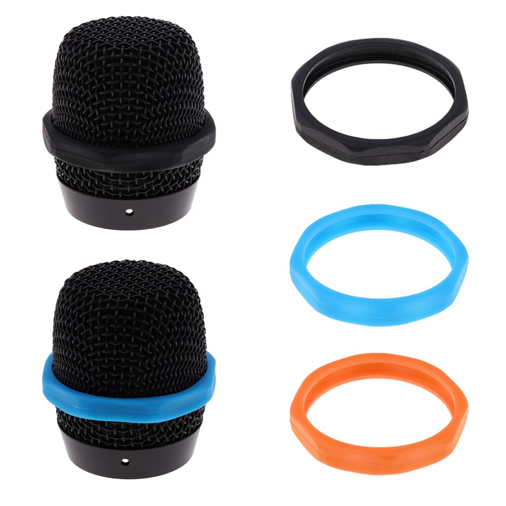 5pcs Microphone Slip Anti-Rolling Protection Ring Mic Silicone Ring Protect Microphone from Shocks Bumps and Falls