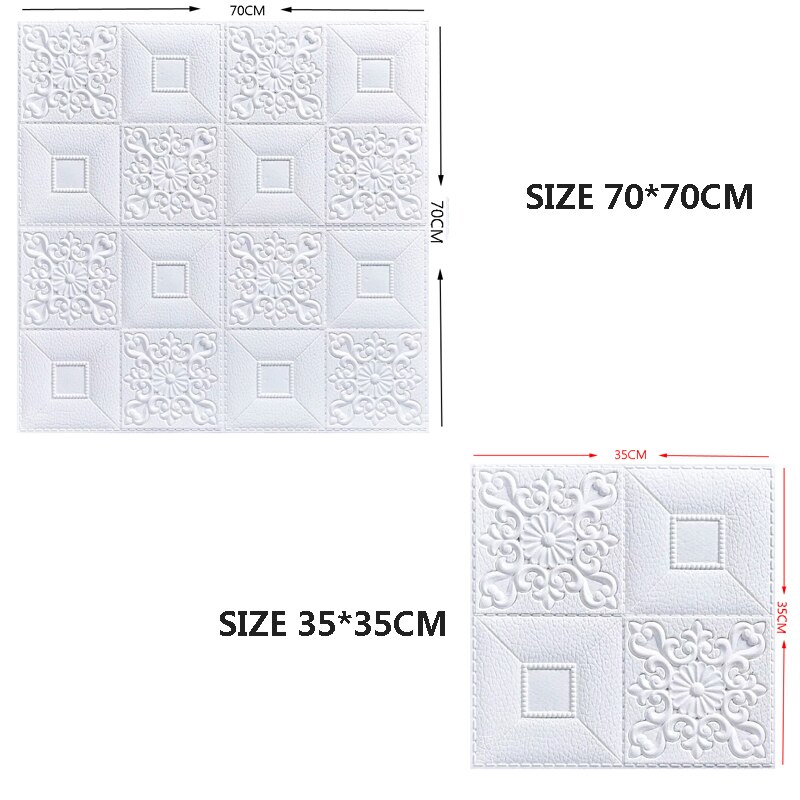 10 Pcs Self-Adhesive 3D Brick Wall Sticker Roof Ceiling Decoration Background Roughcast House Bedroom Living Room Wall Stickers