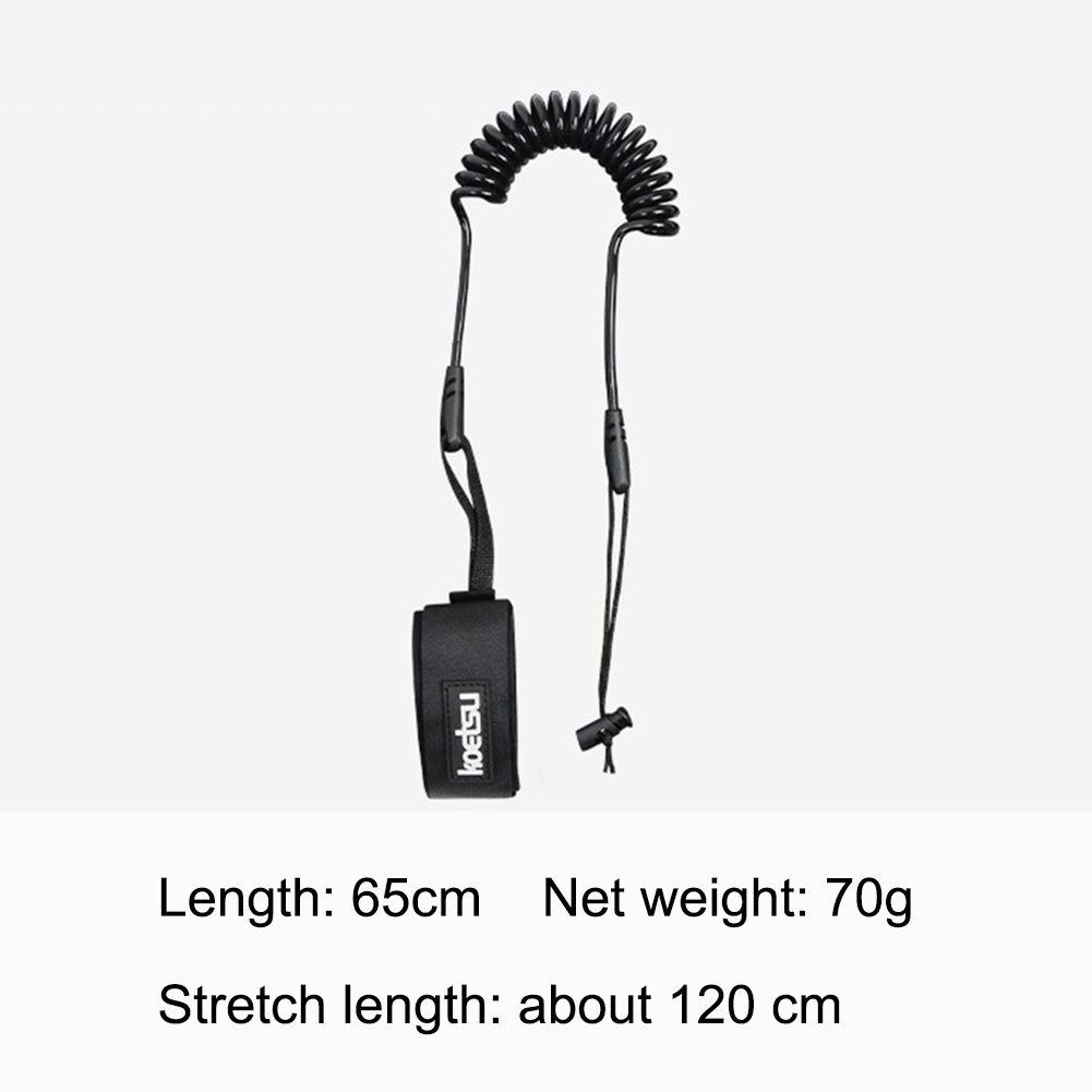 Practical Surfboard Tied Paddle Rope TPU Portable Kayak Surfboard Tied Paddle Rope Black for Paddleboards Kayaks Accessories