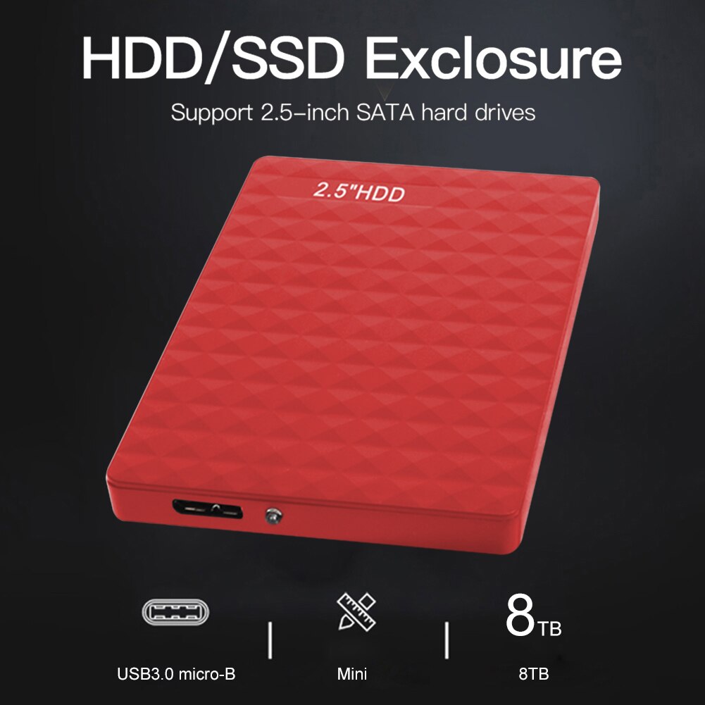 2.5 inch matte laptop pc hdd ssd behuizing 8tb 6 gbps usb 3.0 micro b externe behuizing ondersteuning swap compatibel met windows 98