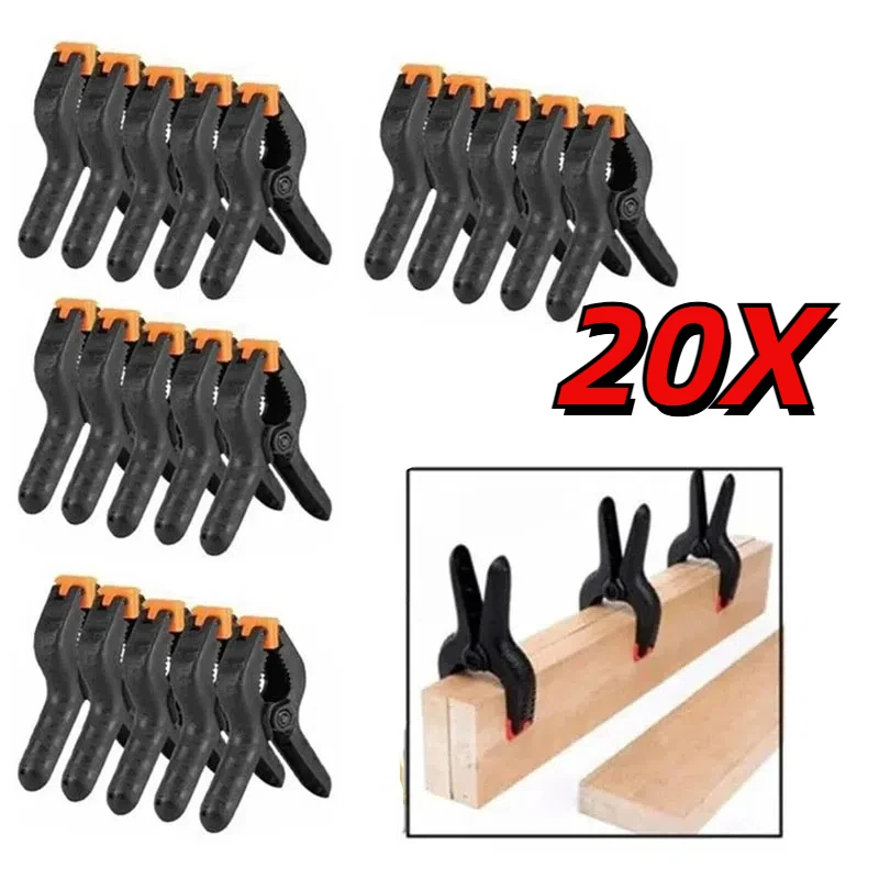 Pinces réglables en plastique pour le travail du bois, 2 pouces, outils de travail du bois, pince à ressort, pinces de menuiserie, Outillage, menuiserie, paquet de 20/5