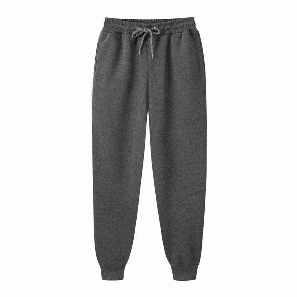 Heren casual joggingbroek fleece sportbroek unisex mode effen losse broek streetwear herfst winter jogging fitnessbroek: XXXL / Champagne