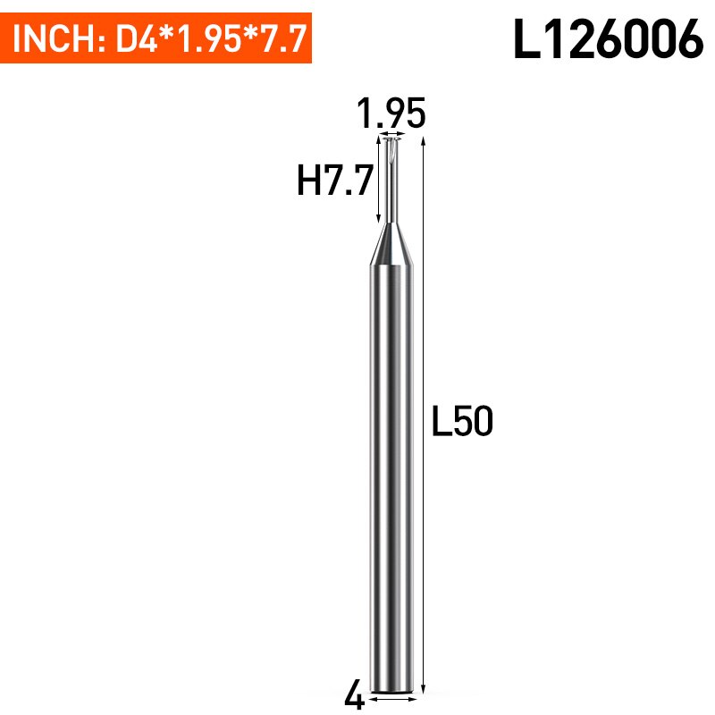 Huhao för aluminium entand spiralfräs cnc fräs 3 räfflor djupa hål gänga nanobelagd pinnfräs 60 ° volfram: L126006