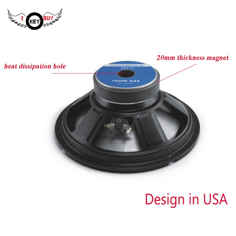 10 Inch High Power Subwoofer Rood Injection Cone Rubber Edge Auto Audio Voor Universele Modificatie Woofer Luidsprekers 1800 W 4 ohm