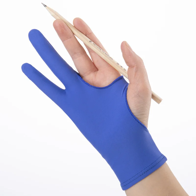 Tweevingerige anti-aanslaghandschoen voor kunstenaars, tekenen met pen, grafische tablets, handpalmbestendige handschoen voor android-tablets: Multi