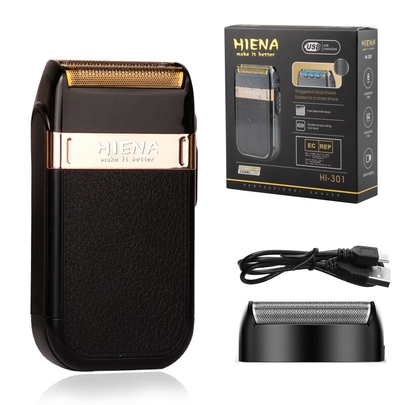 Tondeuse à cheveux pour hommes, rasoir électrique 3 pièces avec chargeur USB, rasoir recommandé: YELLOW
