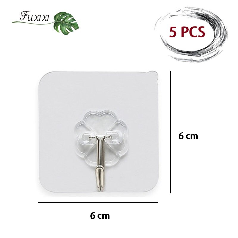 Herramientas de cocina gancho de almacenamiento de pared enchufe soporte pared adhesivo ganchos gancho de enchufe para cocina Gadgets accesorios de baño: A  5 pcs