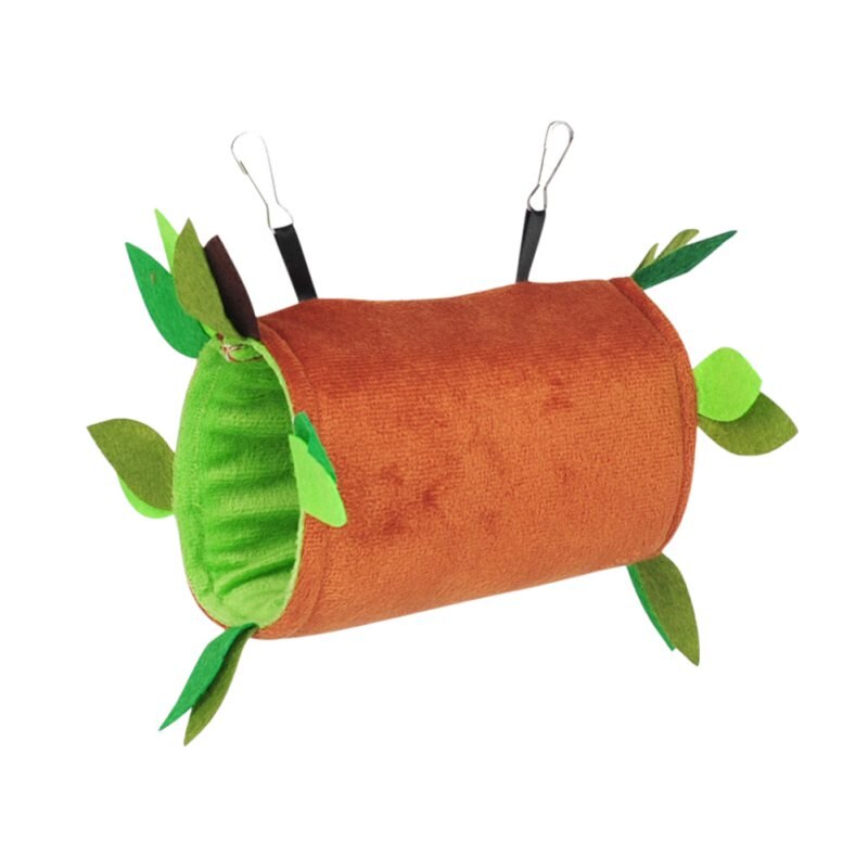 Hamaca para hámster para mascota pequeña, nido de animal doméstico, túnel de hoja de bosque, Totoro, conejillo de indias, ardilla, jaula cálida, casa de juguete: B