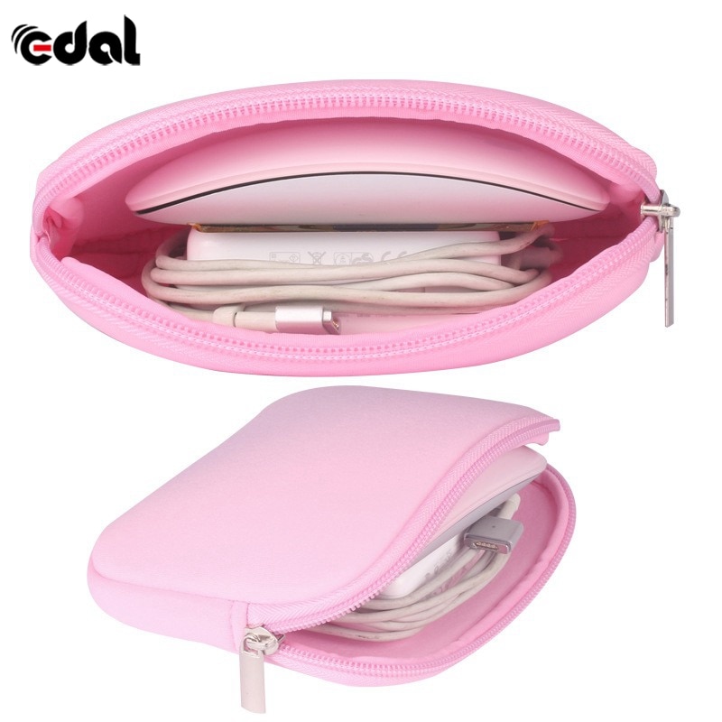 Fones de ouvido/saco de alimentação carregador, manga adaptador para notebook/estojo do mouse, à prova de choque, bolsa de armazenamento para cabo digital