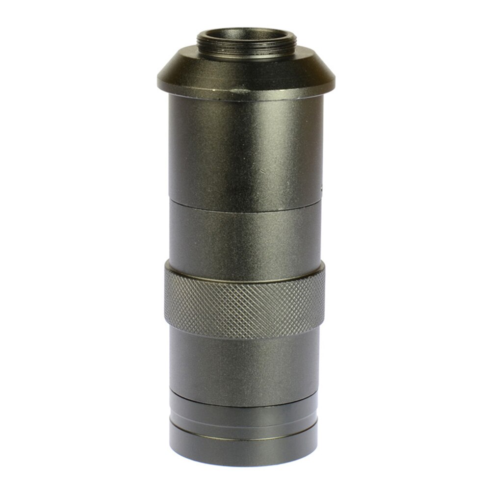 Indústria microscópio câmera c-montagem lente de vidro 8x-130x ampliação ajustável 25mm zoom ocular lupa puo88