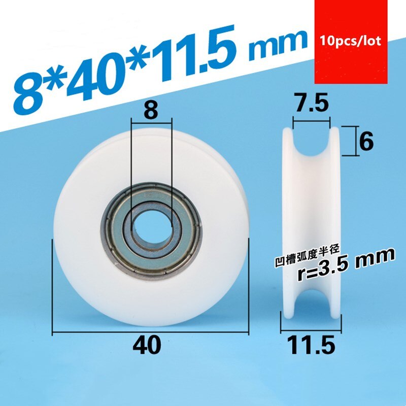 Verschillend Materiaal Metaal Nylon Pa6 Pa66 608zz Katrol Roller Wiel 40Mm U Gro Verschillend Materiaal Metaal Nylon Pa6 Pa66 608zz Katrol Roller Wiel 40Mm U Gro