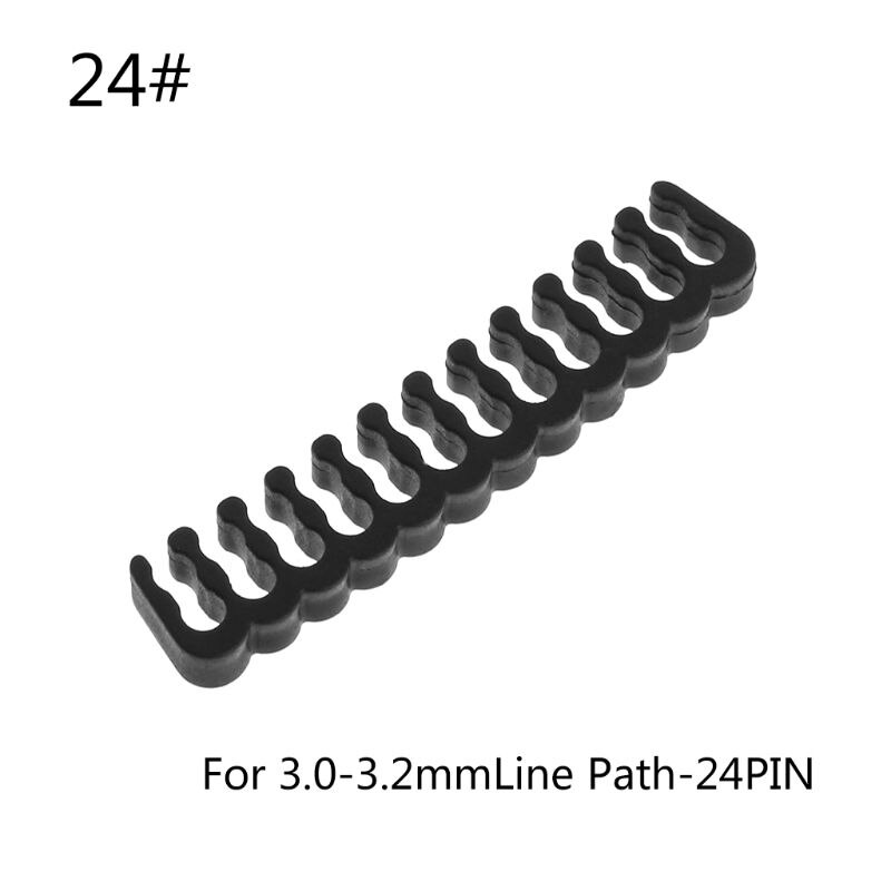 Pp kabel kam /klämma /klämma /dresser för 3.0-3.2 mm kablar svart 6/8/24 stift