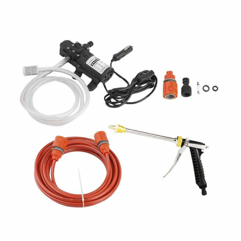 Bærbar 12v bil højtryksrenser vandpumpe kit jet wash renser slange varevogn til bil campingvogn udendørs camping rejser