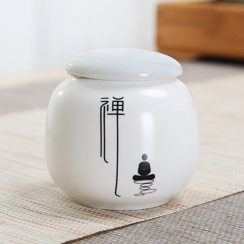 Retro Keramische Mini Thee Blikjes Thee Set Thee Verzegelde Blikken Gedroogd Fruit Collectie Moet Reizen Reizen Draagbare Verzegelde Opslagtank: A