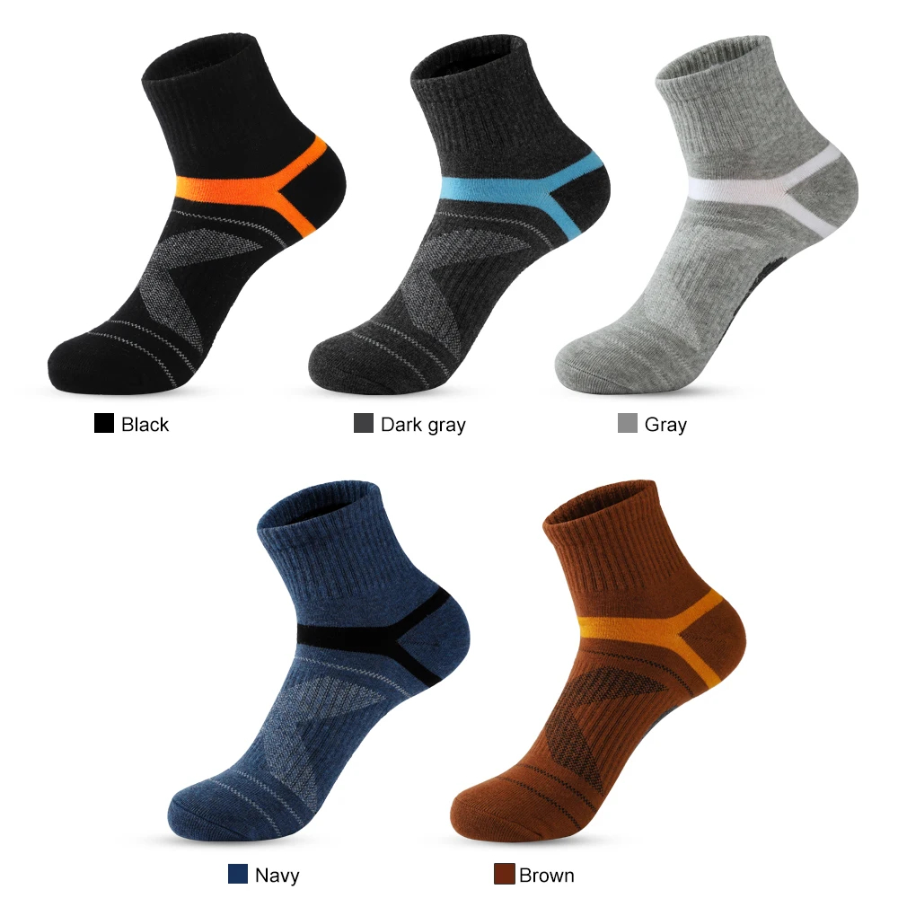 Chaussettes de dehors Noires pour Homme, Décontractées, de , Respirantes, pour Automne et Hiver, Lot de 3/5/10/20 Paires: NOIR BLEU