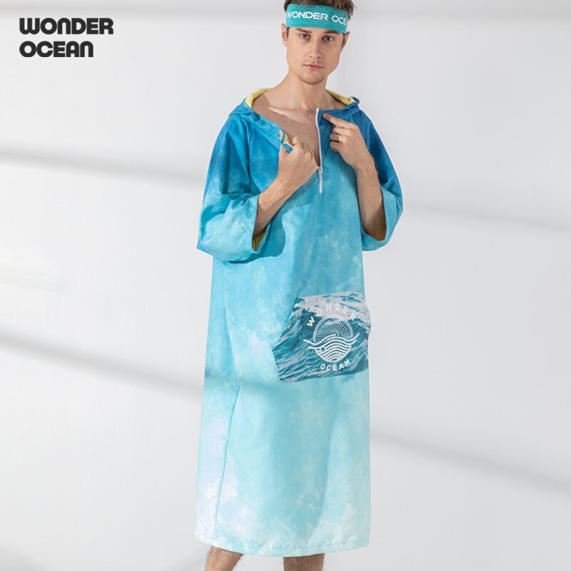 Albornoz Original para hombre, chaqueta cálida de buceo, ropa de cambio de playa, toalla de primavera , capa absorbente de secado rápido
