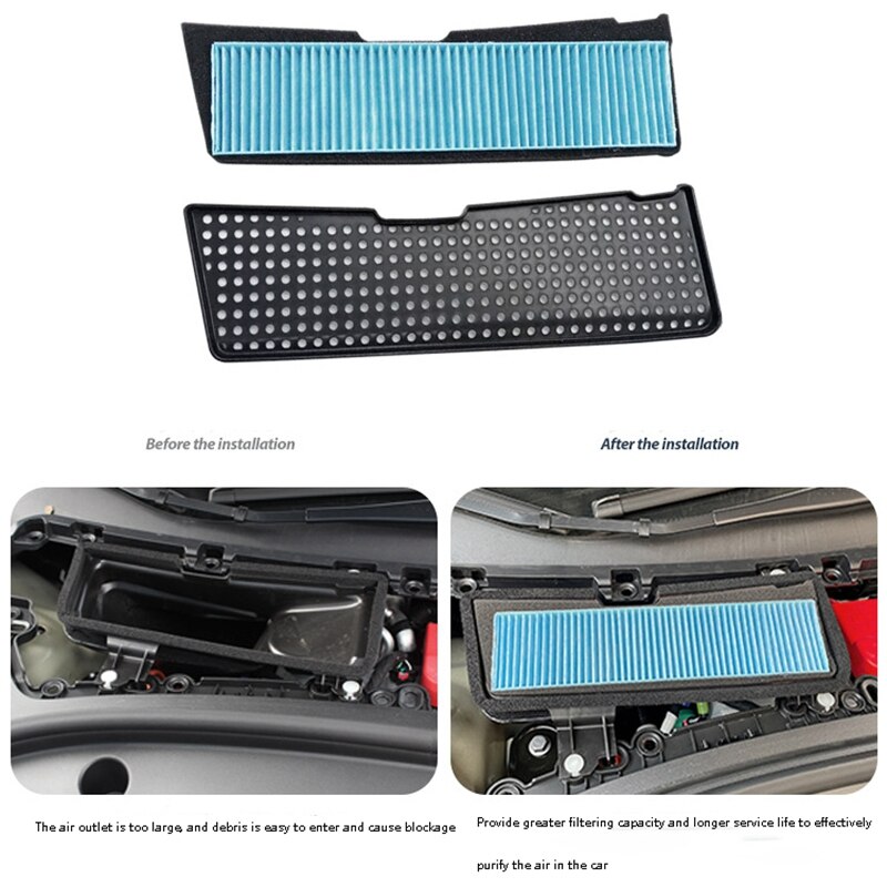 Filtro de aire accesorios de aire de ventilación cubierta de rejilla de admisión de aire Anti-Protector con bloqueo por Tesla modelo 3 externo de: Default Title