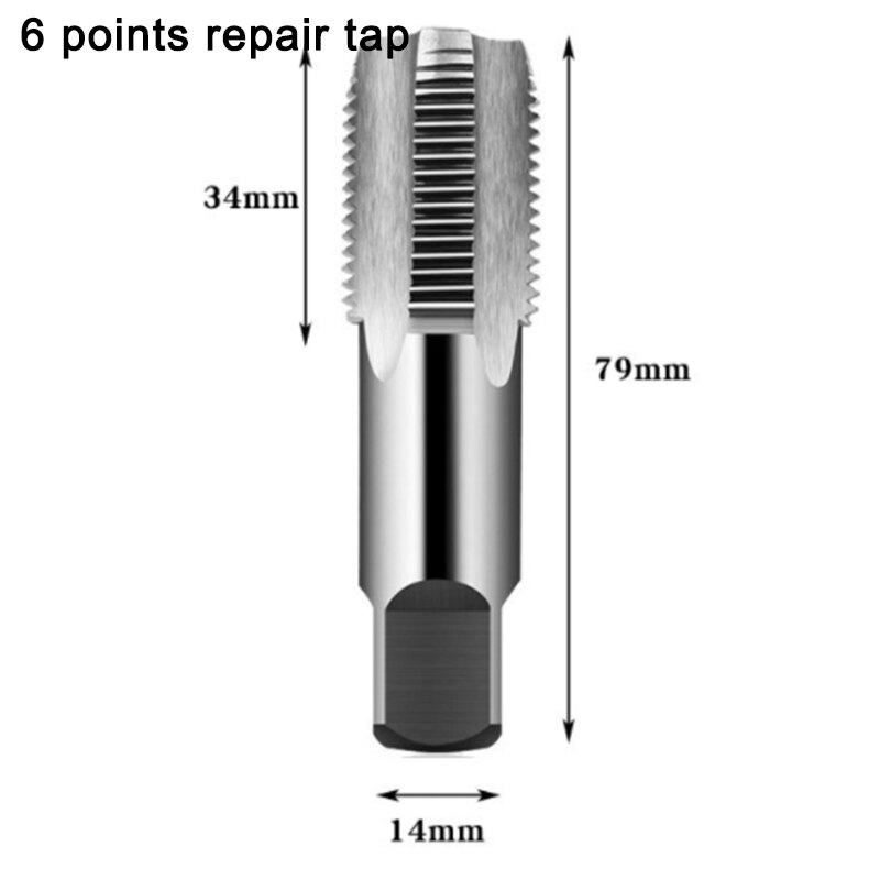 Hardware Double-head Faucet Faucet Valve Screw Extractor Broken Broken Wire Water Pipe Bolt Remover Multi-purpose Household Tool: 6-point tap