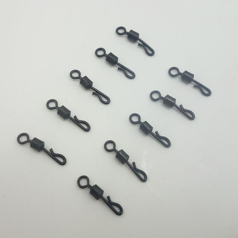 1Set Total 40pcs Carp Fishing Lead Clips Quick Change Snap Clips and Tail Rubber Connector for Carp Fishing Rigs