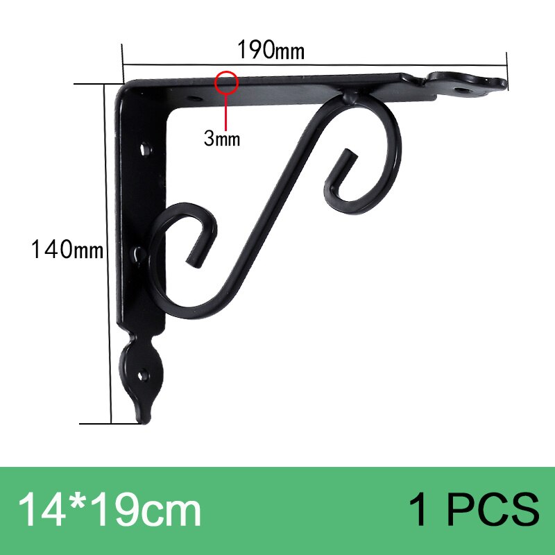 European style Wrought iron triangle bracket rack support frame right angle wall bracket shelf support triangle bracket: IR-0252