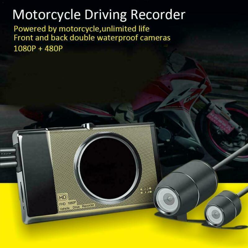 3.0 Motorcycle Camera Dual Lens Cam DVR Video Recorder Loop Record Night Vision: Default Title