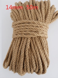 1 rollo de cuerda de cáñamo yute Natural de 25/50/100/200m, decoración del hogar, estilo Retro, cuerda decorativa para manualidades DIY, cuerda decorativa de 1-14mm de diámetro hecha a mano