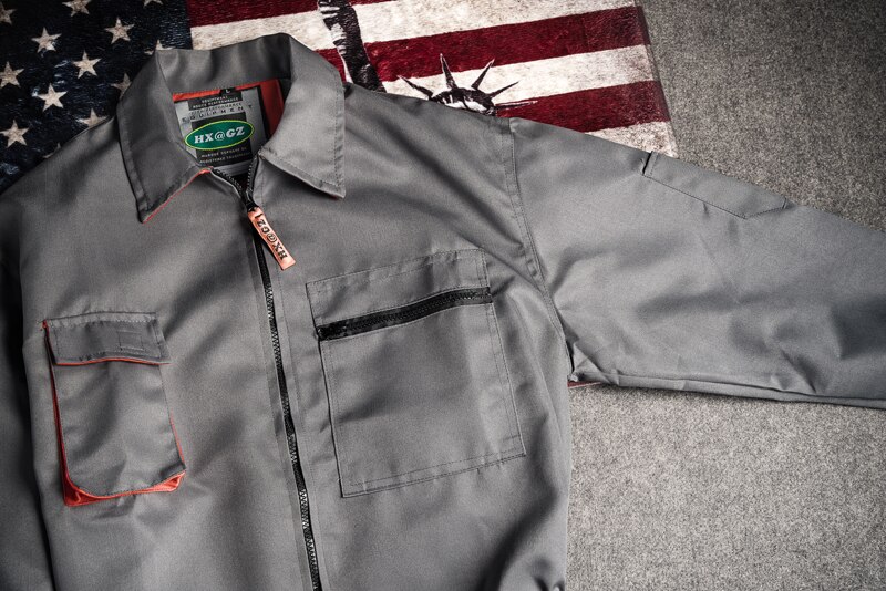 Retro herre arbejdstøj overall overall work jumpsuit bukser uniform playsuit revers krave plus størrelse s -5xl