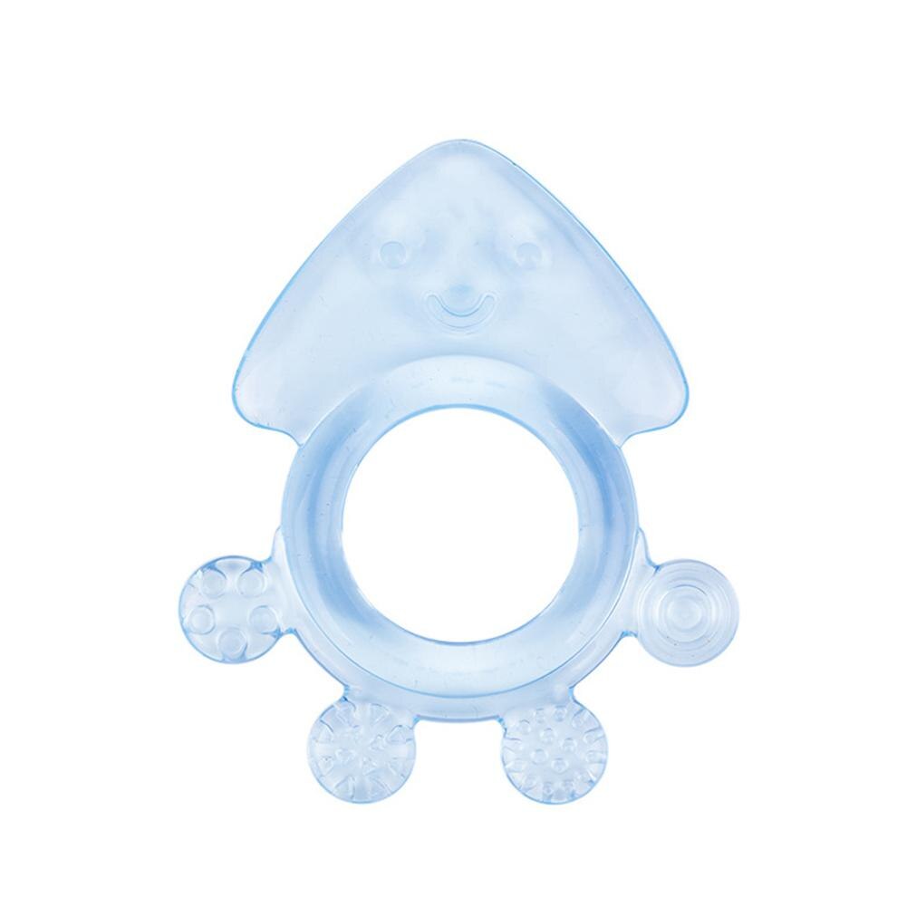 Yiwa Marine zähne gum Silikon Beißring Baby Molaren Spielzeug Baby Beißen Beißring Zahn Gum: Blue squid